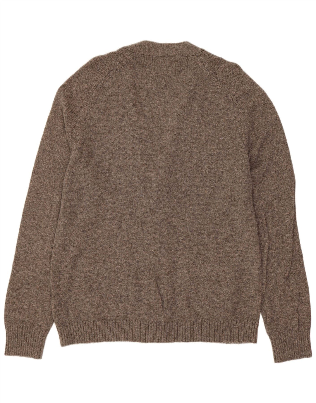 Gant Cardigan Pull Homme Gris Moyen Lambswool