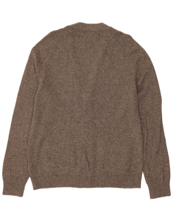 Gant Cardigan Pull Homme Gris Moyen Lambswool