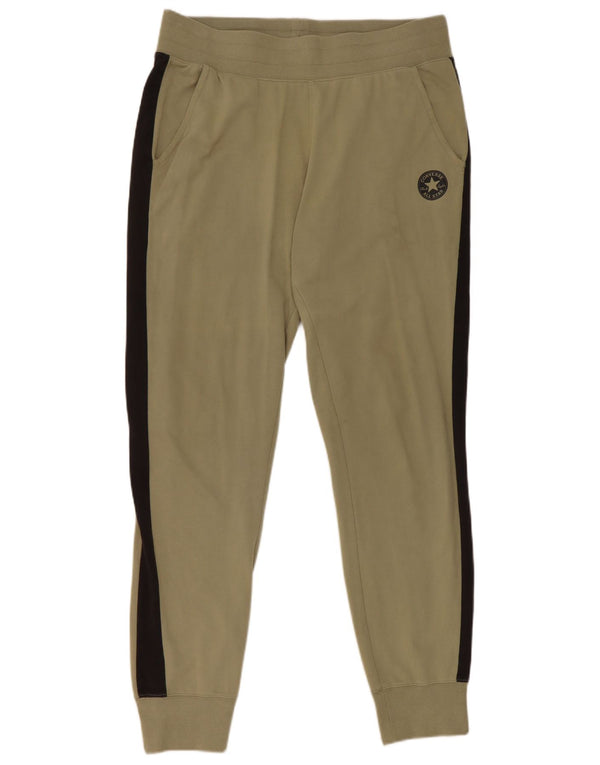 Converse Pantalon de survêtement pour homme en coton color block Kaki Large