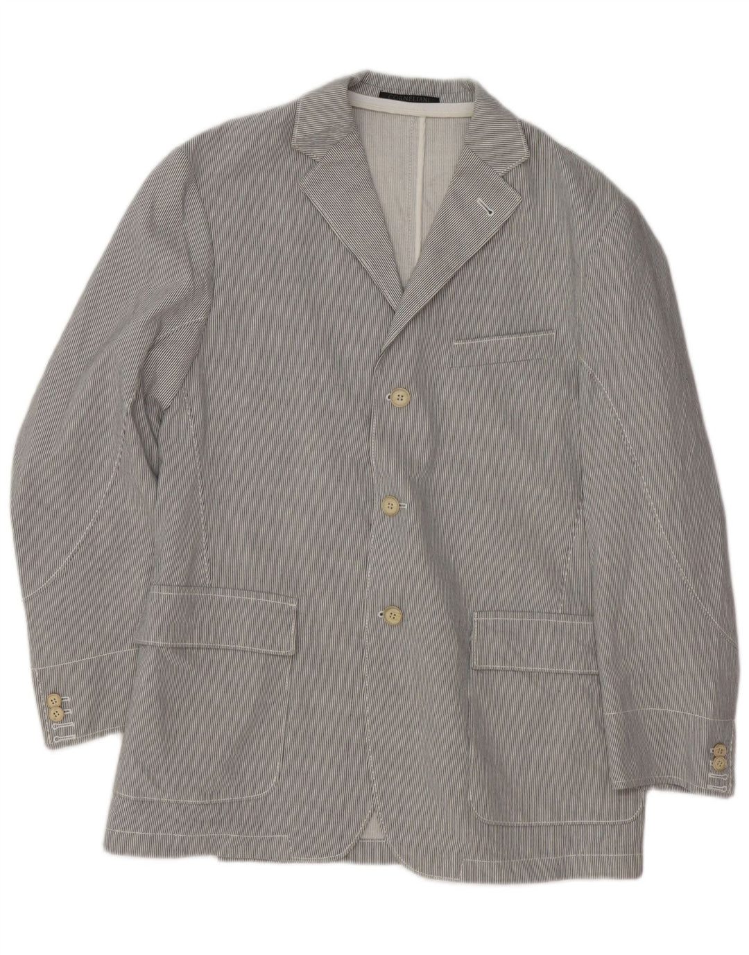 Corneliani Veste blazer à 3 boutons pour homme UK 36 Petites rayures grises