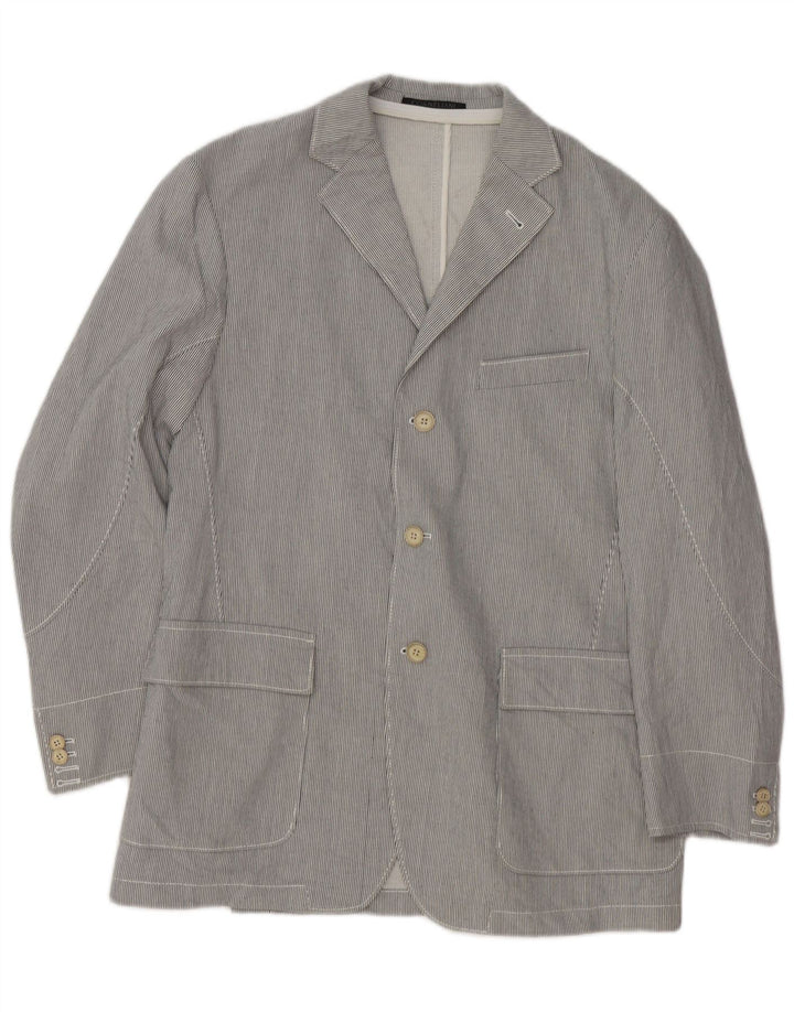 Corneliani Veste blazer à 3 boutons pour homme UK 36 Petites rayures grises