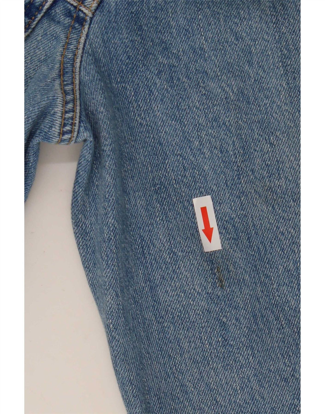 Topshop Veste en jean courte pour femme UK 10 Petit coton bleu