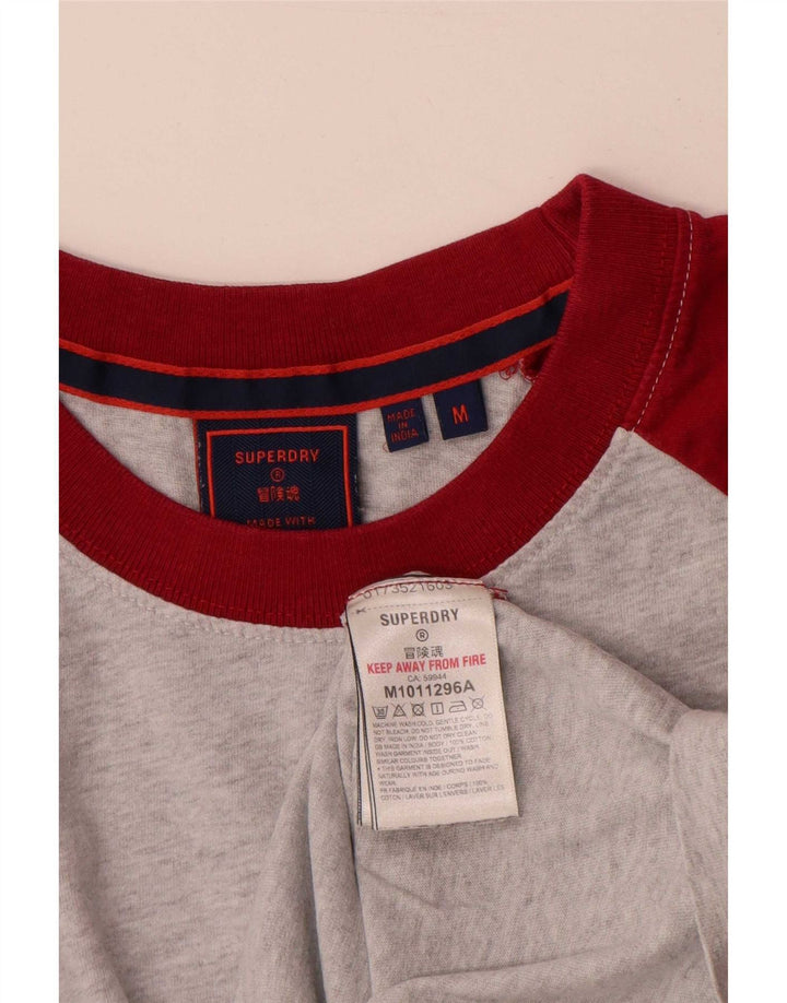 Superdry T-Shirt Homme Gris Moyen Colourblock Cotton