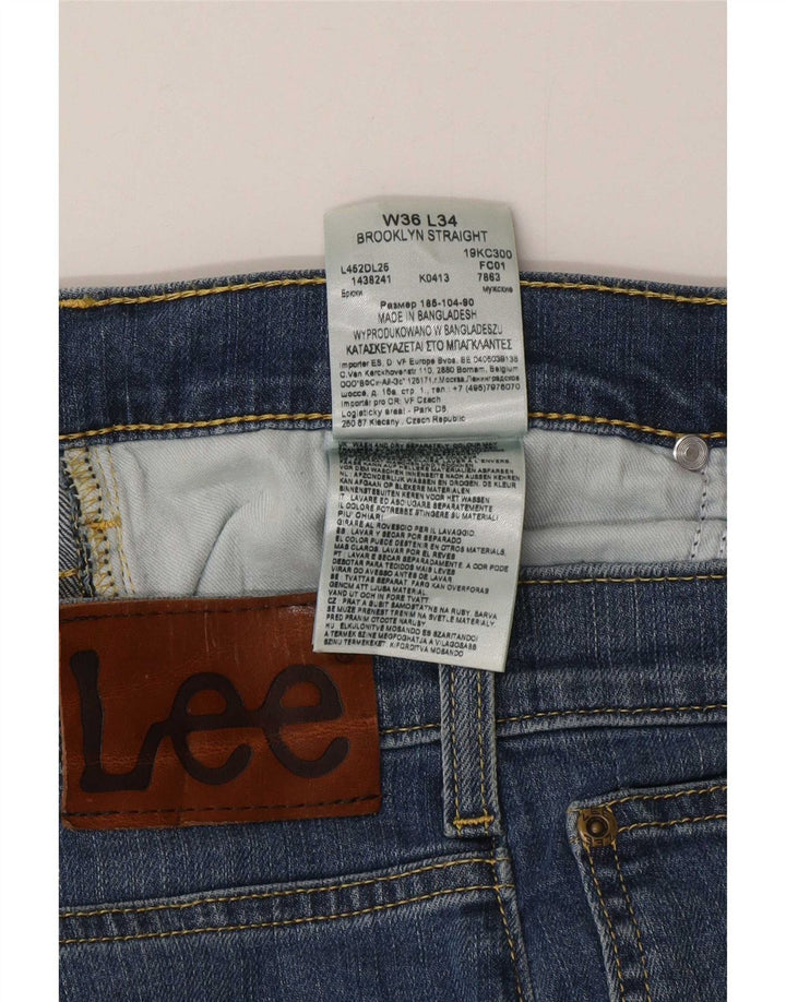 Lee Jean Droit Brooklyn Homme W36 L32 Bleu Coton