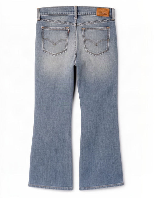 Levi's Jean bootcut ultra bas 522 pour femme US 4 Small W27 L28 Bleu Coton
