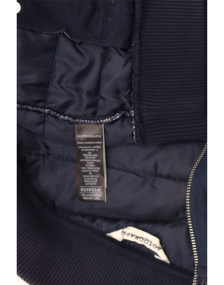 Marks & Spencer Veste matelassée pour homme UK 42 XL Bleu marine Polyester