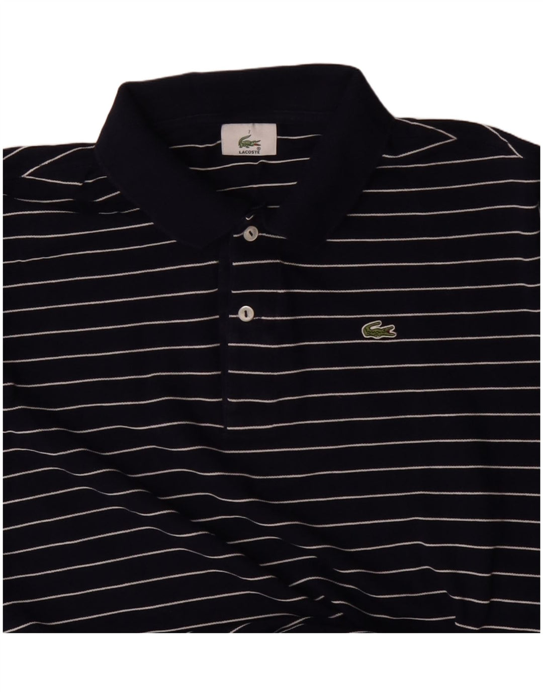 Lacoste Polo Homme Taille 7 2XL Bleu Marine Rayé