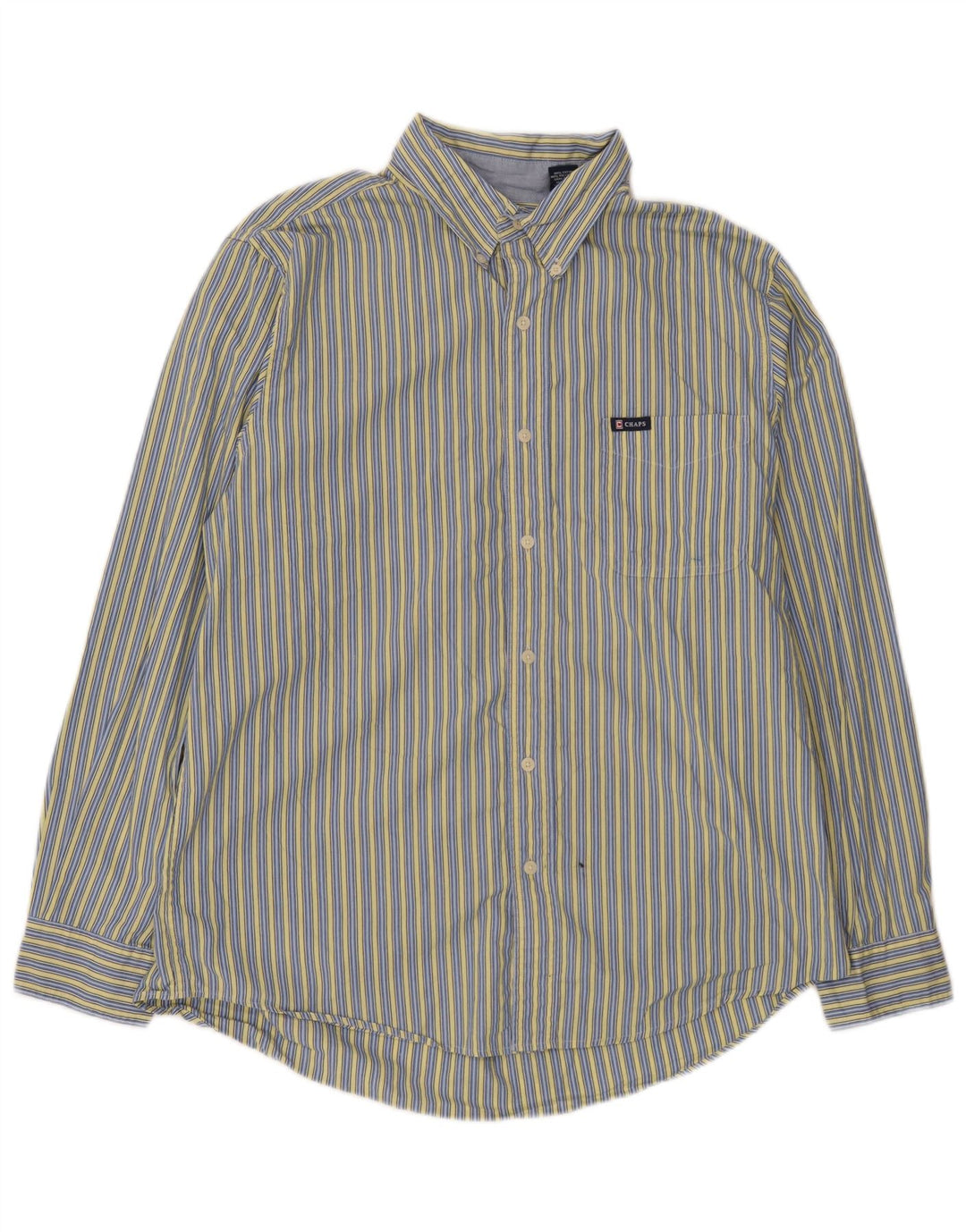 Chaps Chemise Homme Large Bleu Rayé Coton