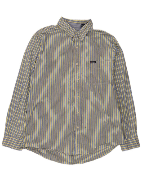 Chaps Chemise Homme Large Bleu Rayé Coton