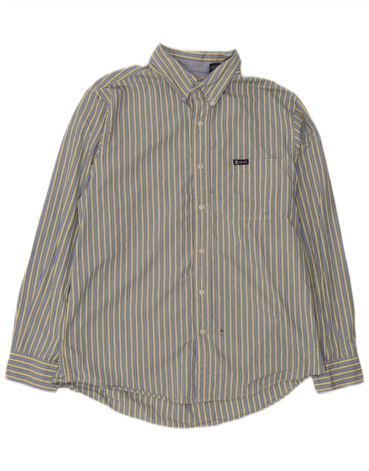 Chaps Chemise Homme Large Bleu Rayé Coton