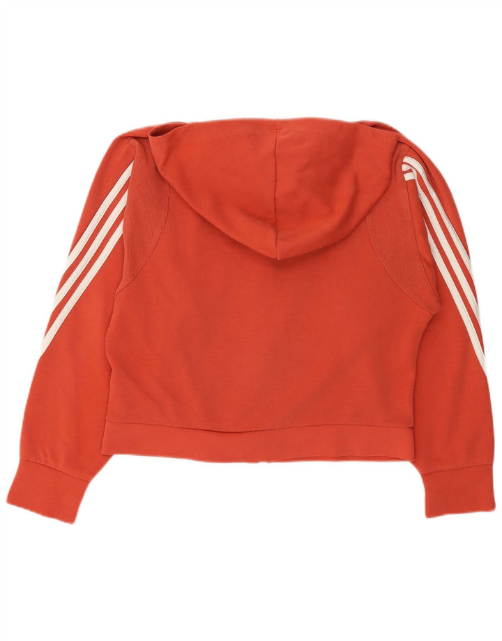 ADIDAS Pull à capuche zippé surdimensionné Istanbul pour femme UK 8/10 Petit Orange
