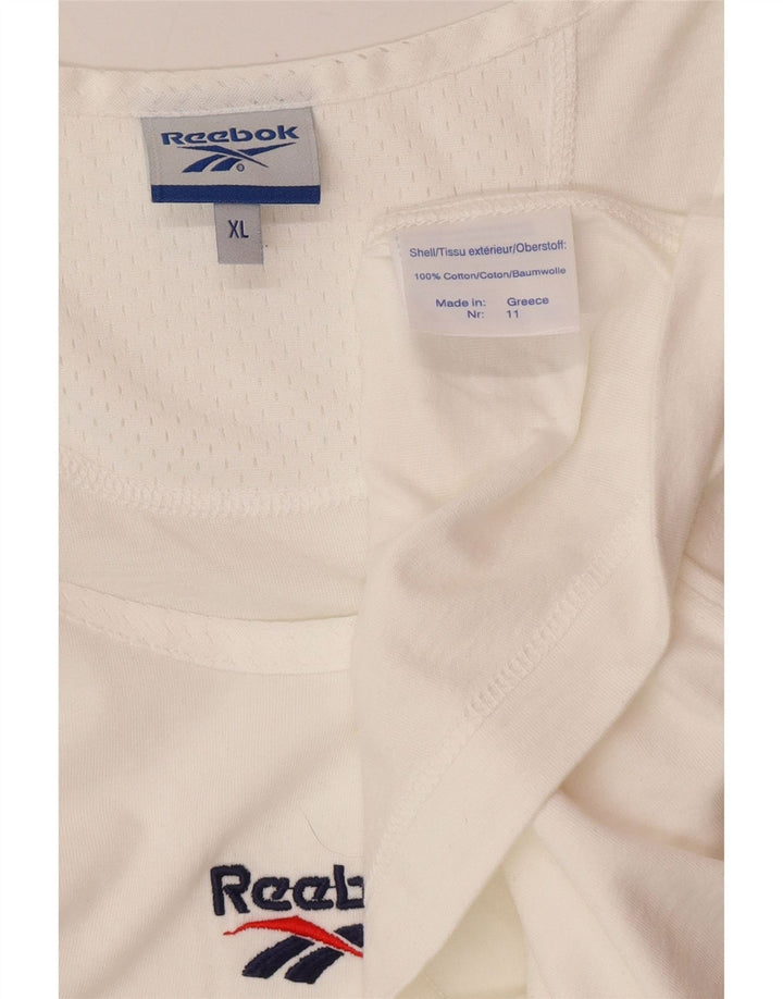 REEBOK Débardeur Homme XL Blanc Coton