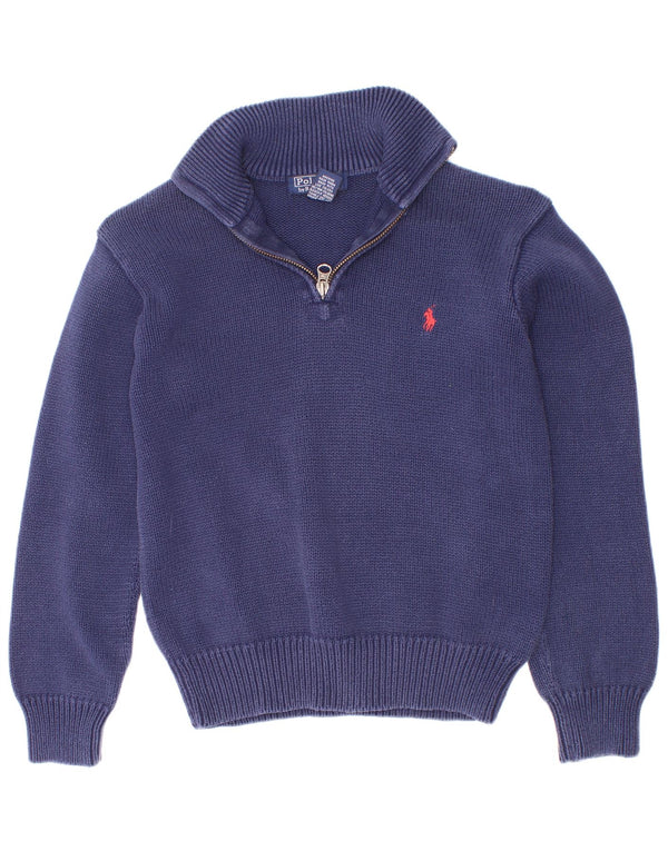 Polo Ralph Lauren Pull à col zippé pour garçon 9-10 ans Petit Bleu marine