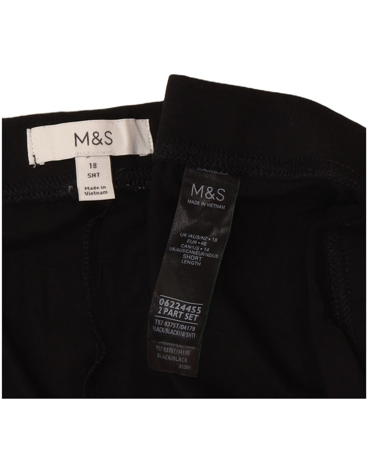 Marks & Spencer Leggings Femme UK 18 XL Coton Noir