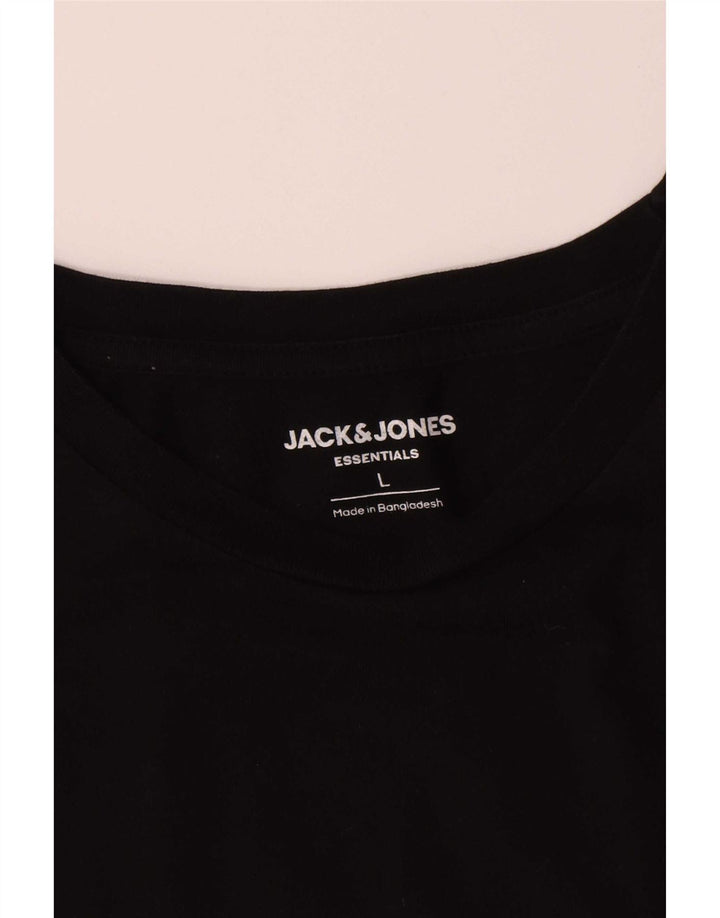Jack & Jones T-Shirt Homme Haut Large Noir Coton