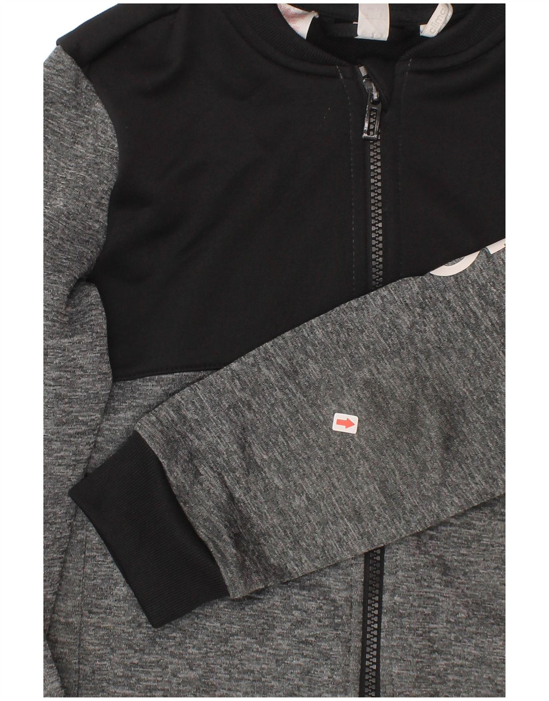 Adidas Climalite Survêtement Top Veste Garçon 7-8 Ans Gris Colorblock