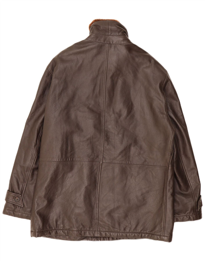 Martin Eden Veste en cuir pour homme IT 50 Grand cuir marron