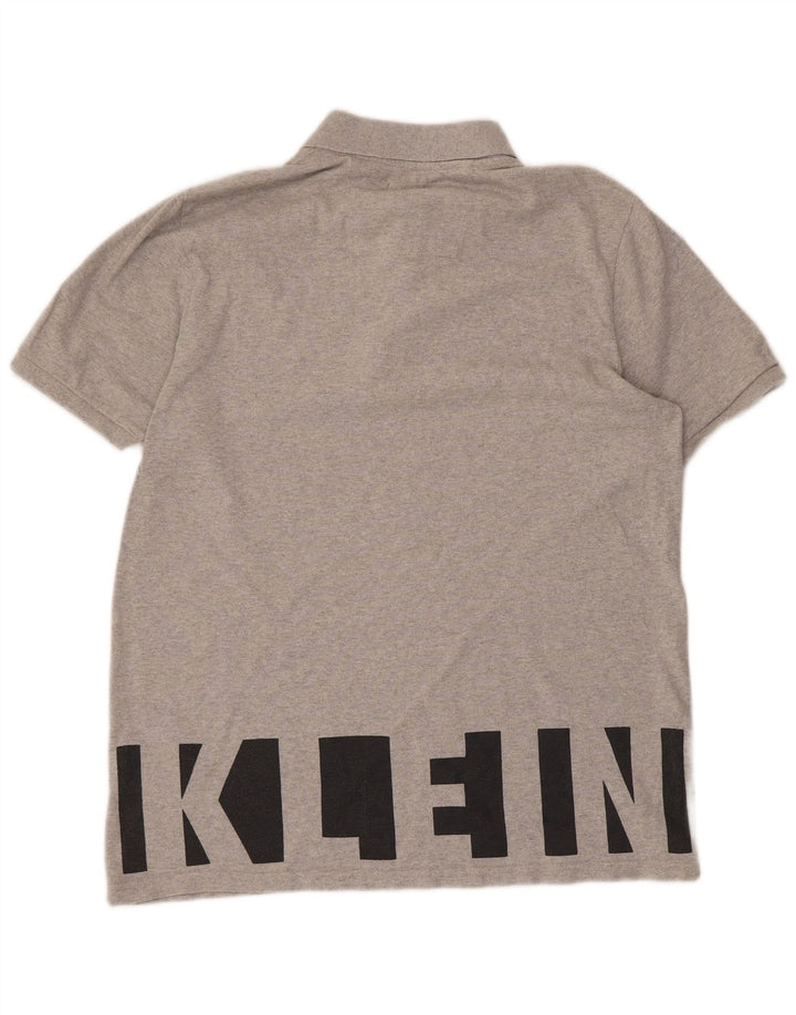 CALVIN KLEIN JEANS Polo Graphique Homme Gris Moyen Coton