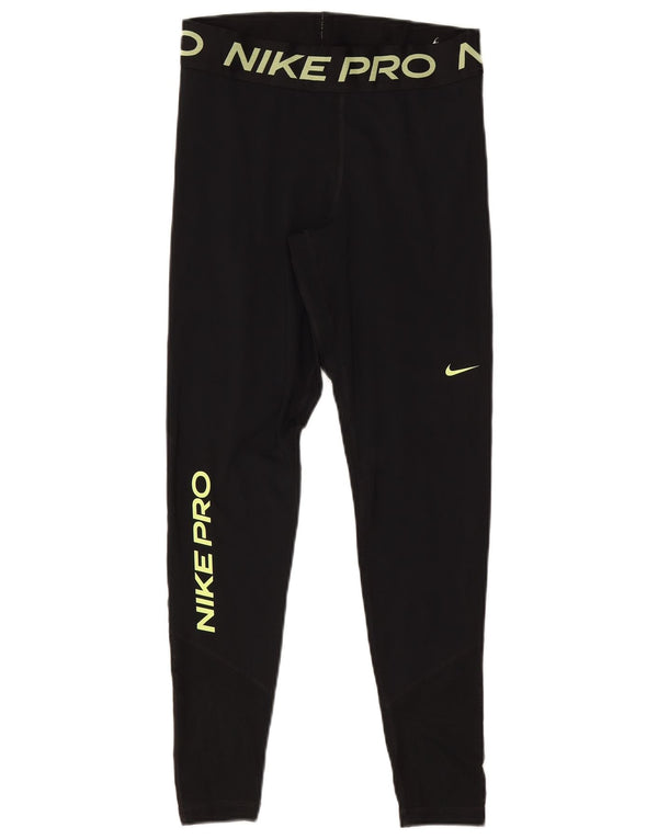 Nike Legging graphique Dri Fit pour femme UK 12 Noir moyen Polyester