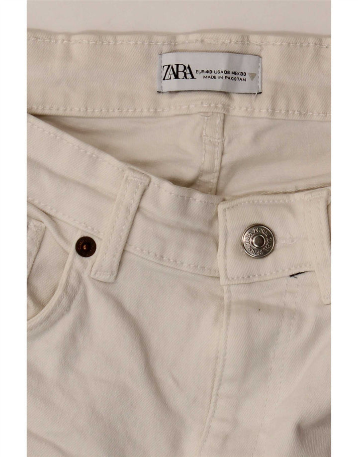 Zara Jean court pour femme EU 40 Medium W30 L23 Blanc