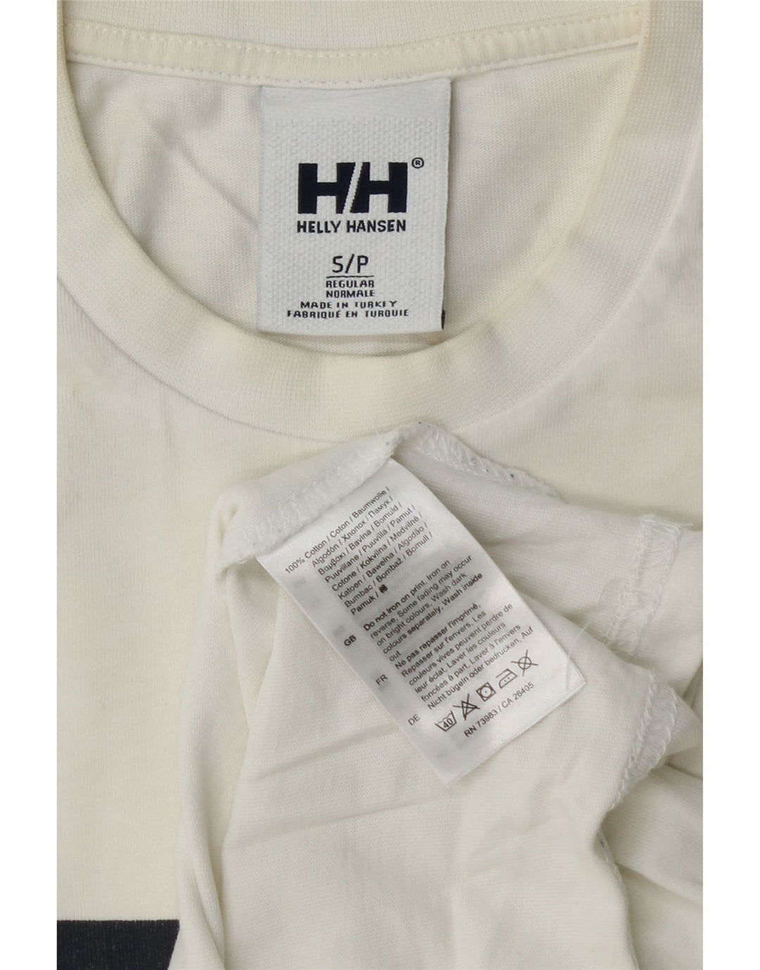 Helly Hansen T-shirt graphique pour homme Petit coton blanc