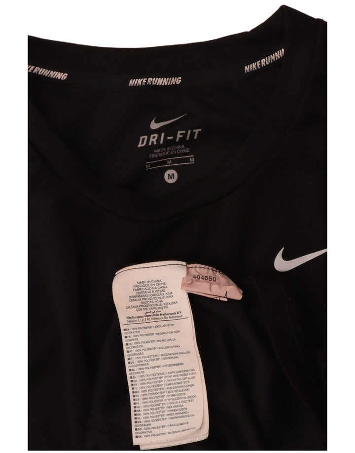 Nike Hommes Dri Fit T-Shirt Haut Noir Moyen Polyester