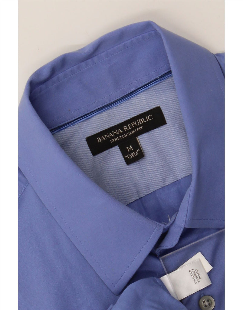 BANANA REPUBLIC Mens Slim Fit Shirt Medium Blue Cotton Vintage Banana Republic and Second-Hand Banana Republic from Messina Hembry 