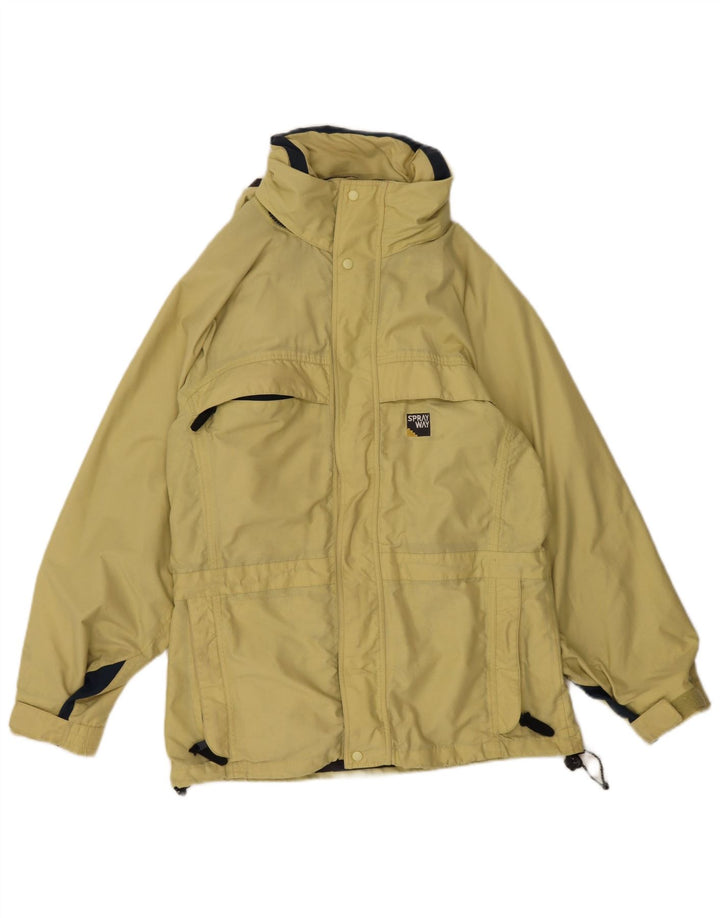 Sprayway Veste de pluie surdimensionnée à capuche pour femme UK 10 Small Jaune Polyamide