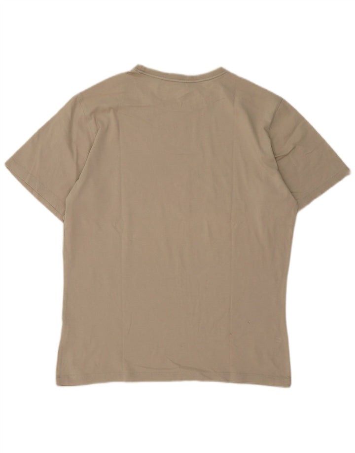 Jack Wolfskin T-Shirt Graphique Homme Coton Beige Moyen