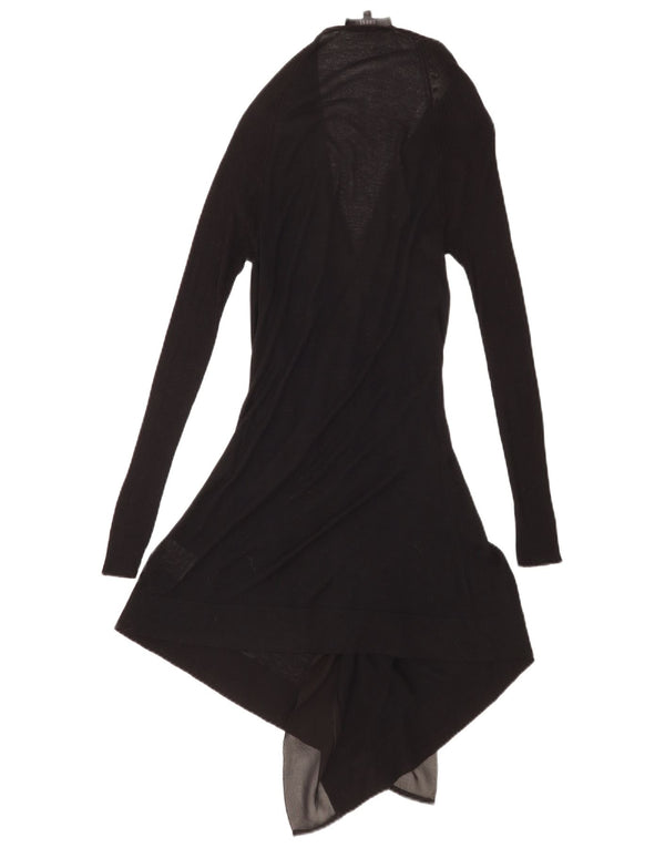 Coast Womens Longline Asymétrique Cardigan Pull UK 8 Small Noir Viscose