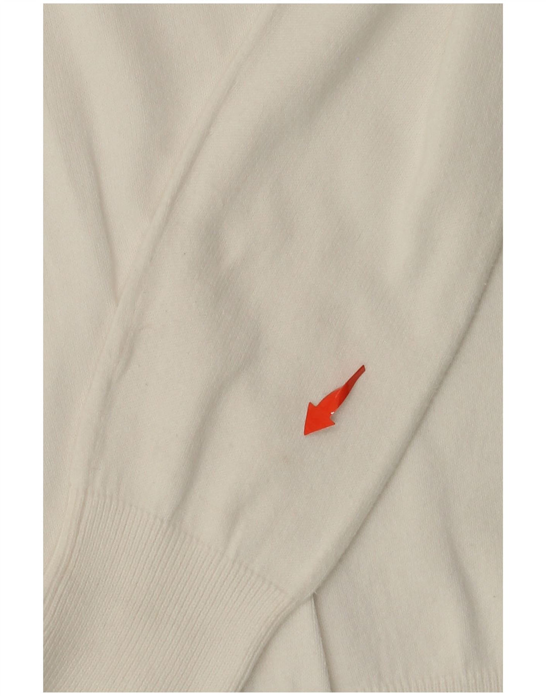 ZARA Pull col en V pour femme UK 14 Large Blanc