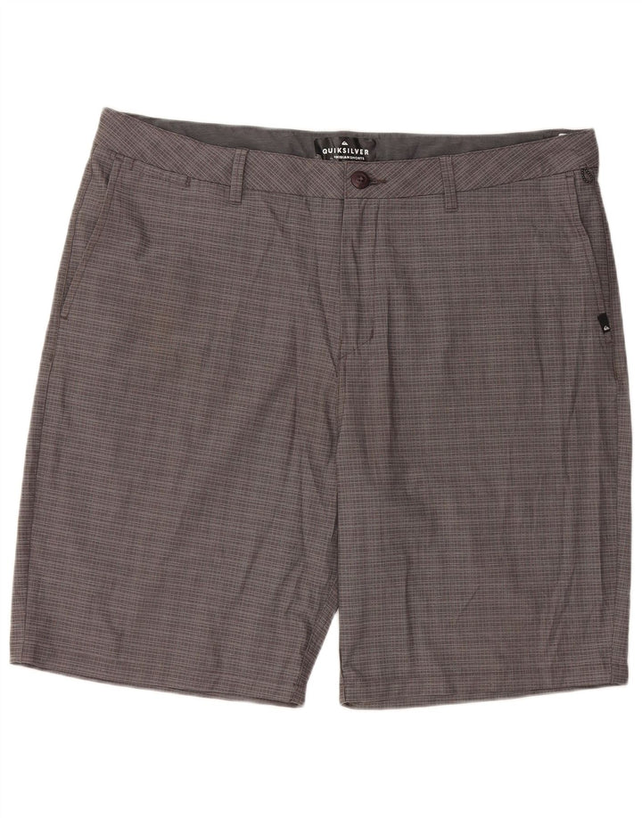 QUIKSILVER Short Chino Homme W40 XL Gris Carreaux Polyamide