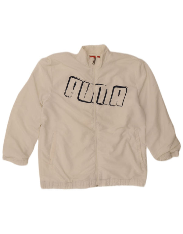 Puma Veste de Survêtement Graphique Fille 15-16 Ans Blanc