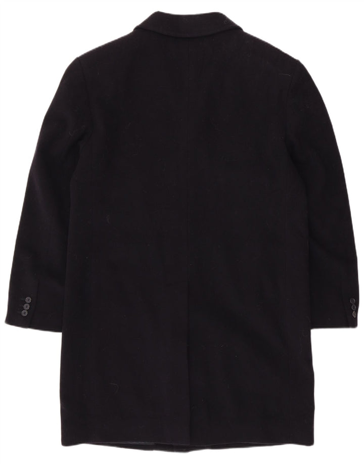 VINTAGE Manteau Homme UK 40 Grande Laine Bleu Marine