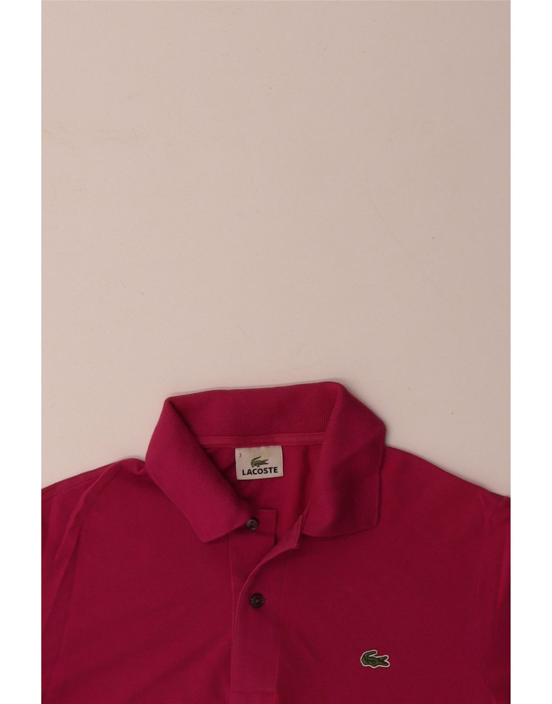 LACOSTE Polo Homme Taille 3 Petit Coton Rose