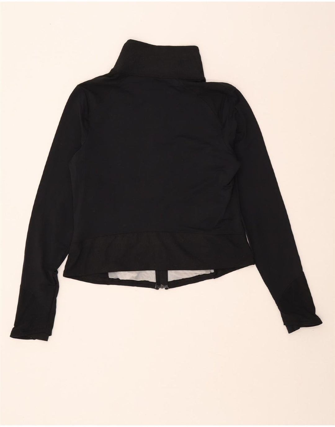 UNDER ARMOUR Veste de survêtement courte pour femme UK 14 Large Noir Nylon
