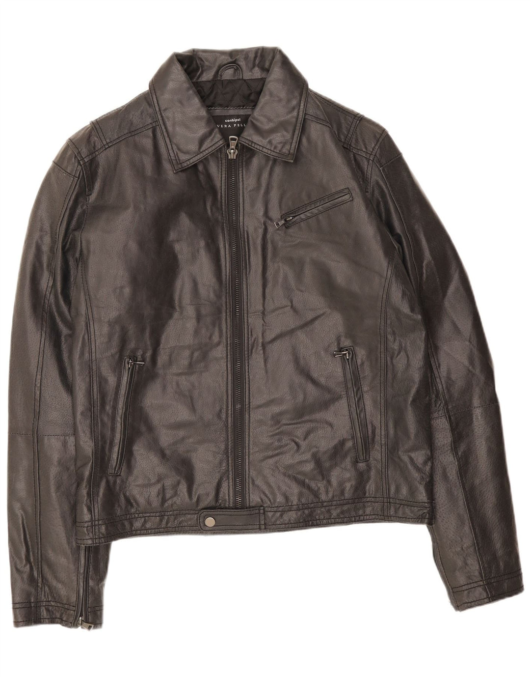 Conbipel Veste en Cuir Homme IT 52 Grand Cuir Noir