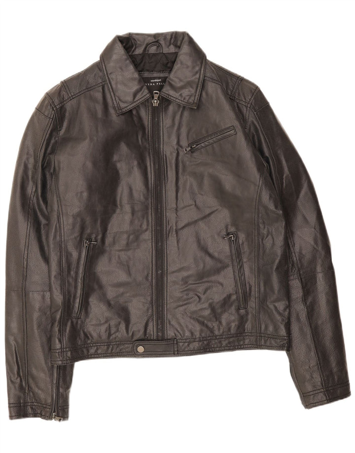 Conbipel Veste en Cuir Homme IT 52 Grand Cuir Noir