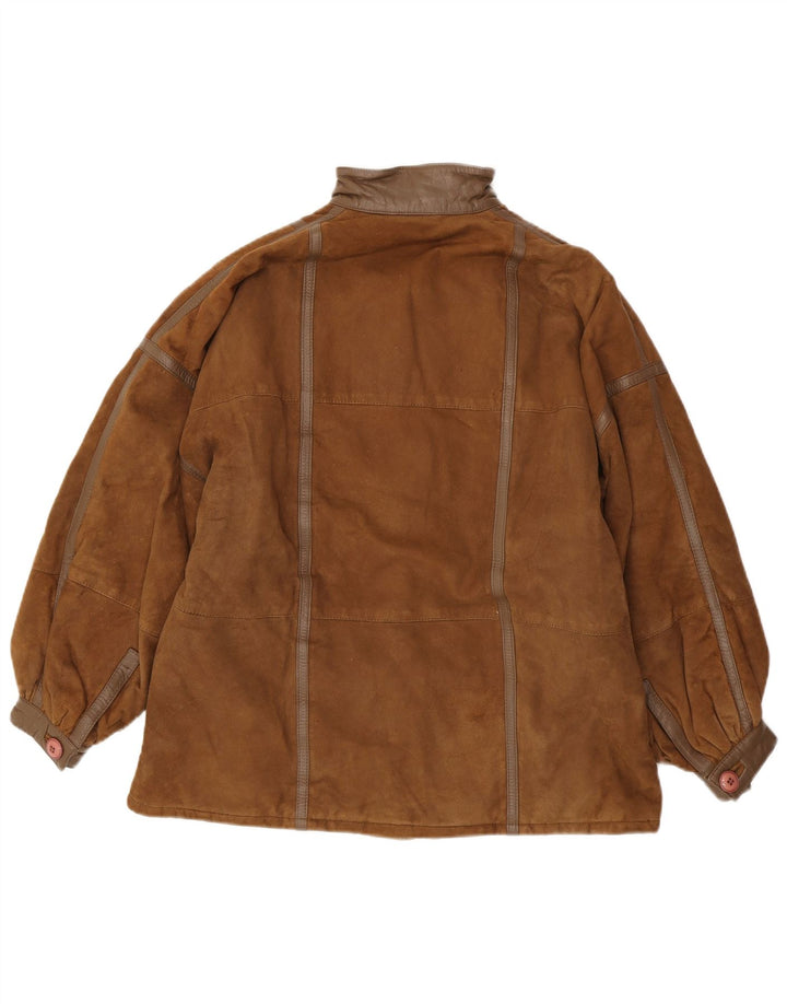 veste en daim surdimensionnée femme vintage IT 42 Brun moyen