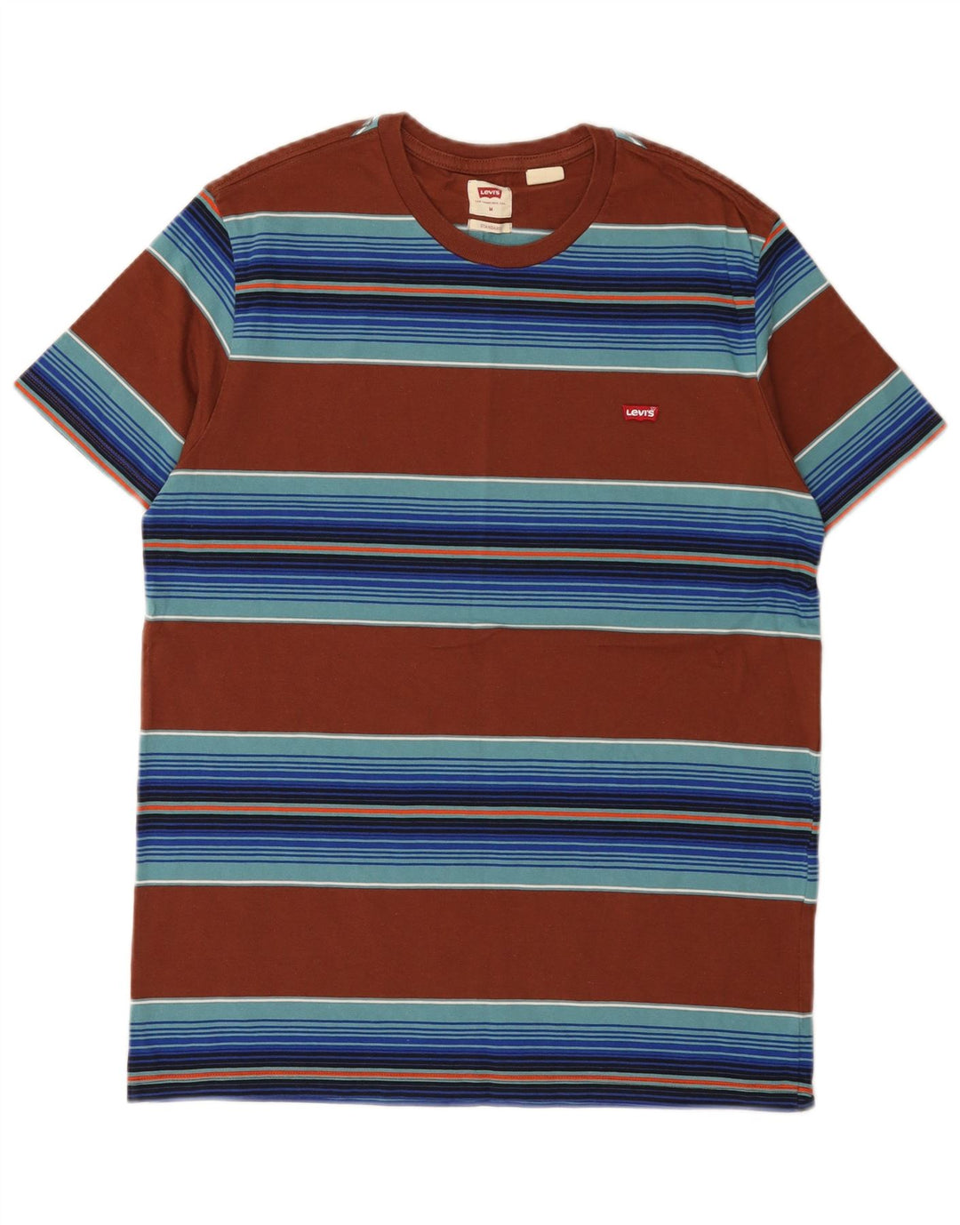 Levi's Tee-Shirt Coupe Standard Homme Marron Moyen Rayé
