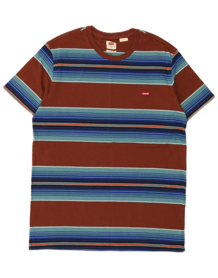 Levi's Tee-Shirt Coupe Standard Homme Marron Moyen Rayé