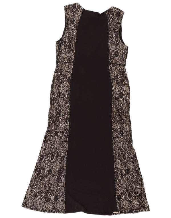 Wallis Petite robe longue en dentelle sans manches pour femme UK 18 XL Noir Floral