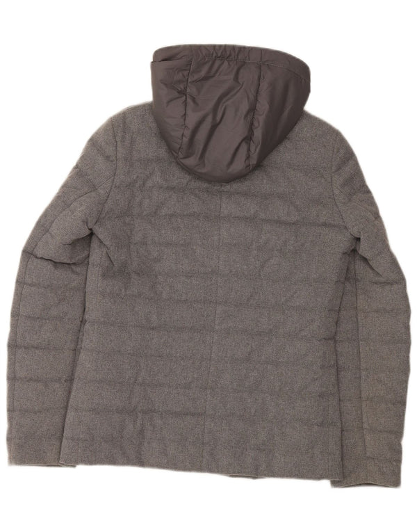Conte of Florence Veste matelassée à capuche pour femme IT 42 Gris moyen