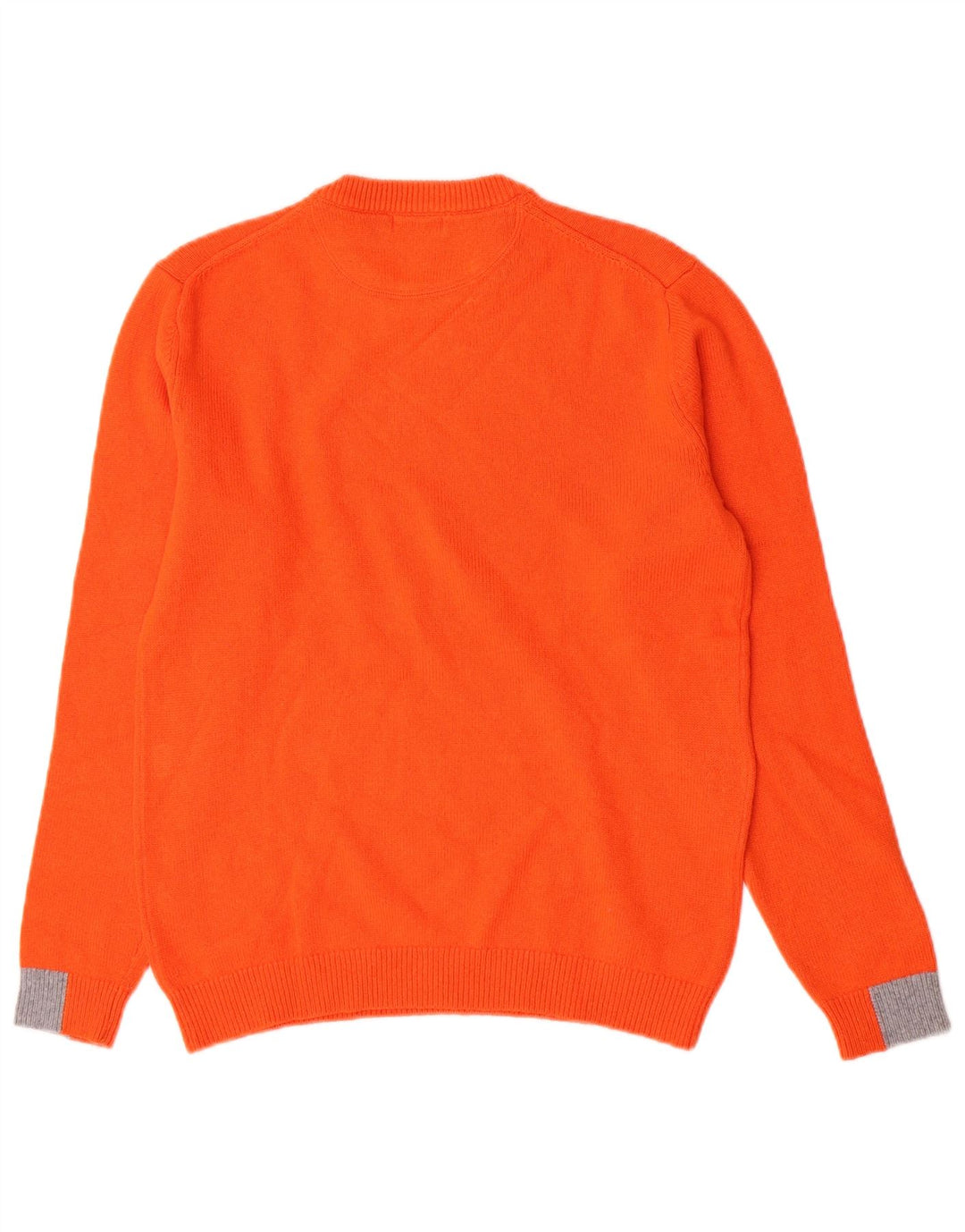 Sun68 Pull col rond pour homme en laine mérinos orange moyen