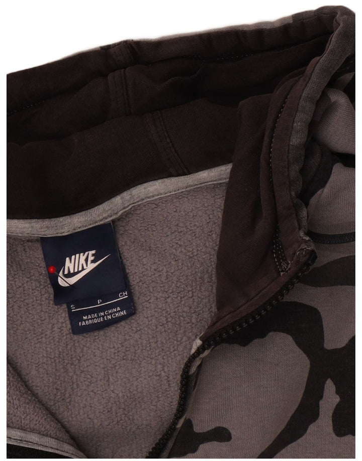 Nike Sweat à capuche zippé pour homme Petit gris camouflage en coton
