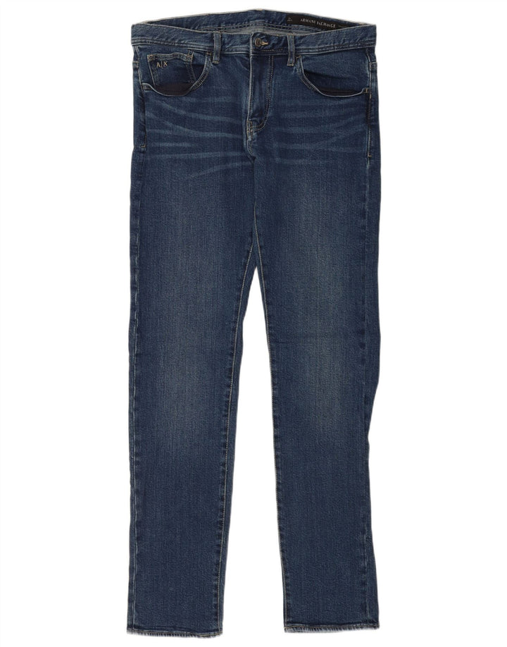 Armani Exchange Jean Slim W32 L34 Bleu Coton Femme