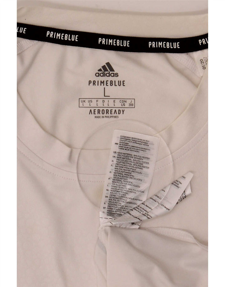 Adidas Hommes Aeroready T-Shirt Haut Grand Blanc Polyester