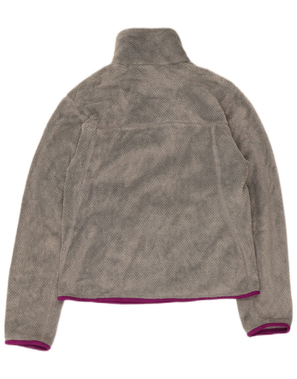 Patagonia Pull polaire à col zippé pour femme UK 10 Small Gris Polyester