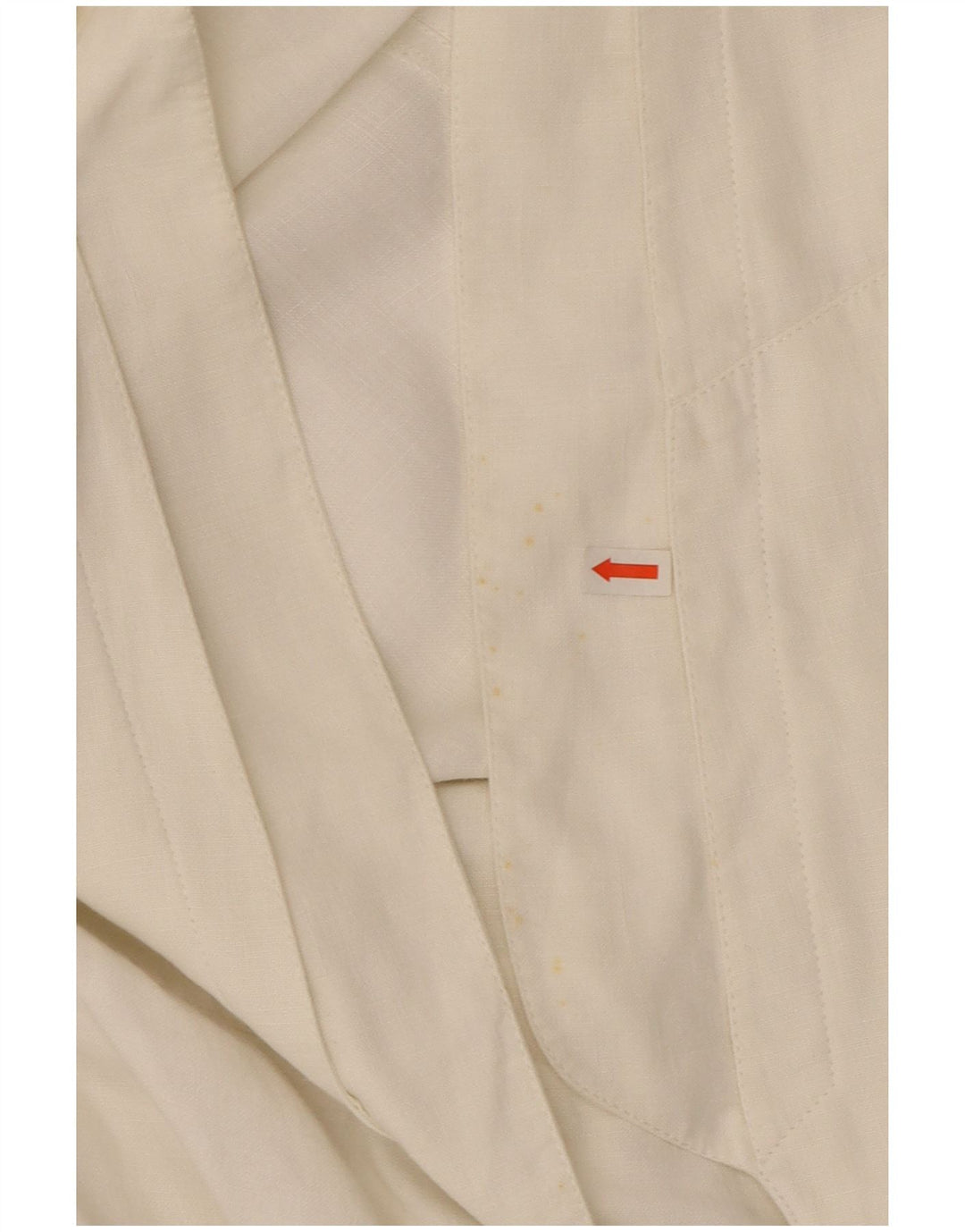 Claude Montana Veste blazer courte pour femme UK 12 Lin blanc moyen