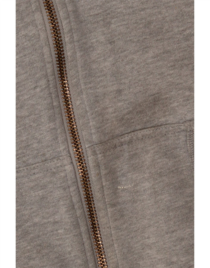 Superdry Pull à capuche zippé pour femme UK 12 Coton gris moyen